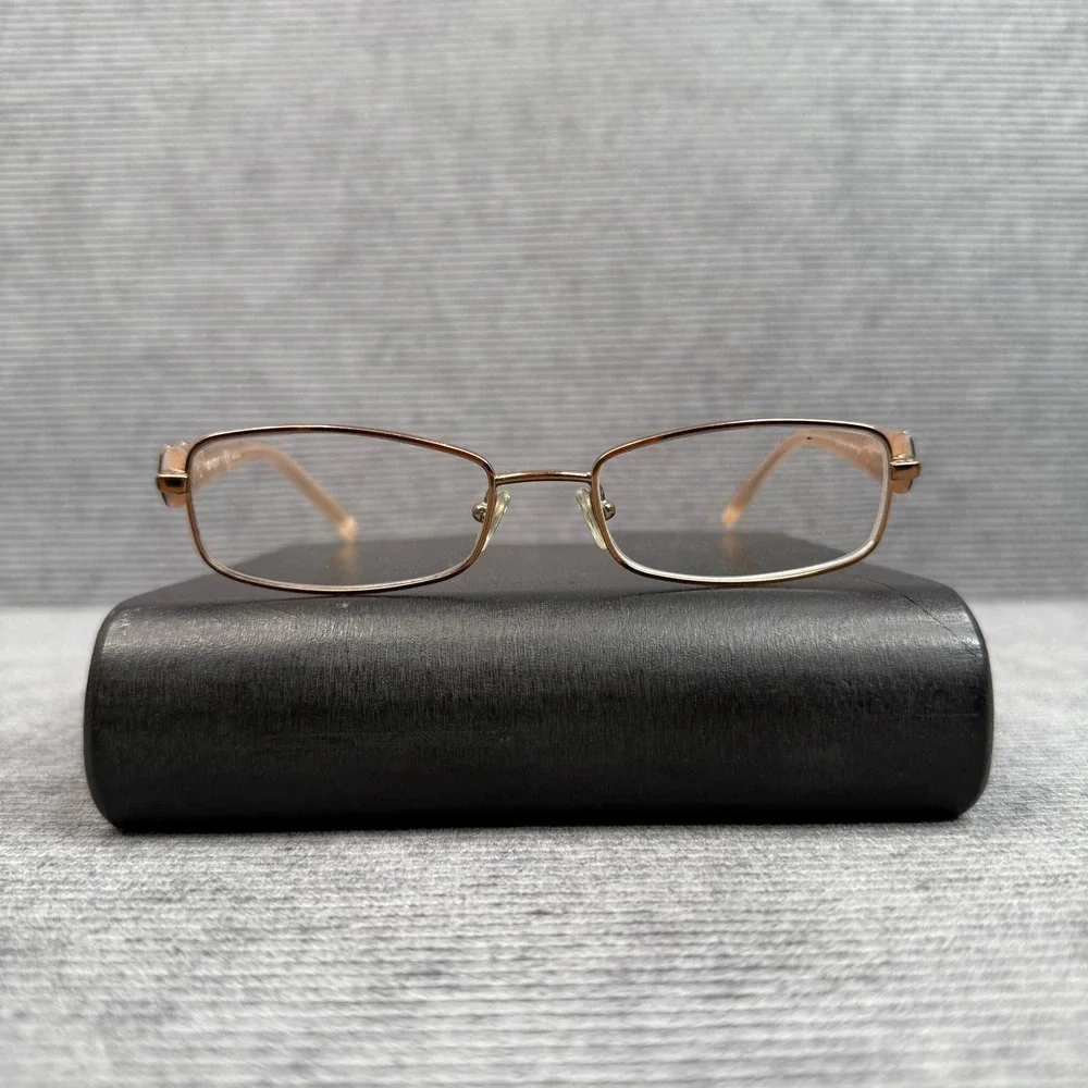 Vogue VO 3713 813 Rose Gold Brown Rectangular Y2K‎ Eyeglasses Frames 51-17-135